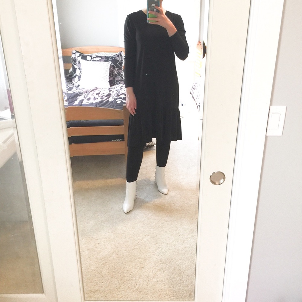 Ruffled Black Dress